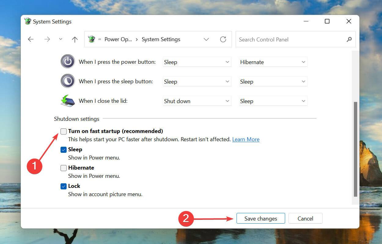 如何在 Windows 11 中关闭快速启动功能?