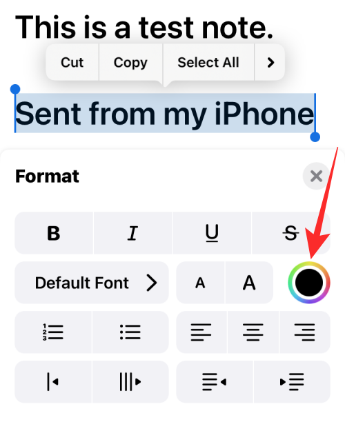如何在 iPhone 上改变字体颜色?