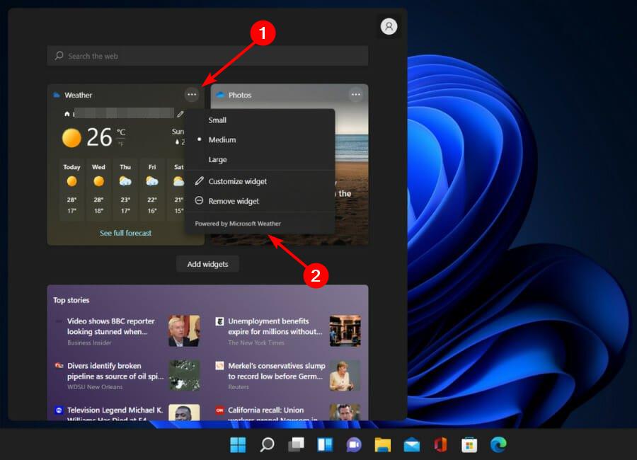 如何在 Windows 11 中更改小部件的语言？