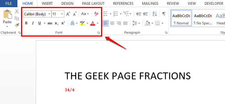 如何在 Microsoft Word 中输入分数