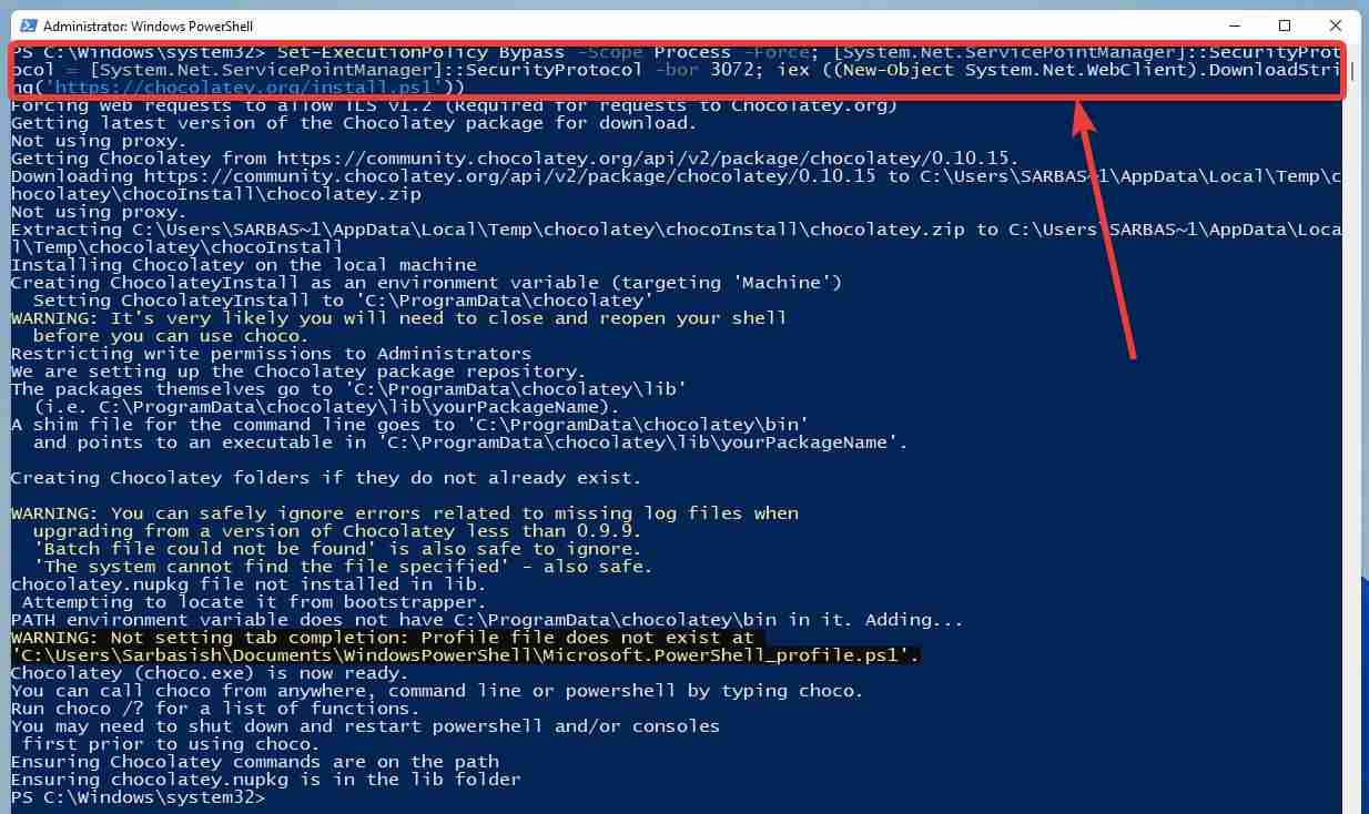 如何使用 PowerShell 在 Windows 11 上安装 Chocolatey?