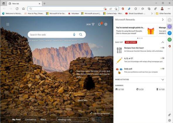 Microsoft Edge 在 Windows 上获得新的侧边栏菜单