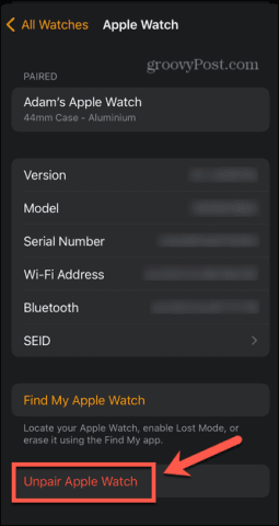 如何解除 Apple Watch 与 iPhone 的连接?