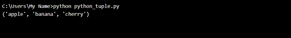 Python元组的创建和使用