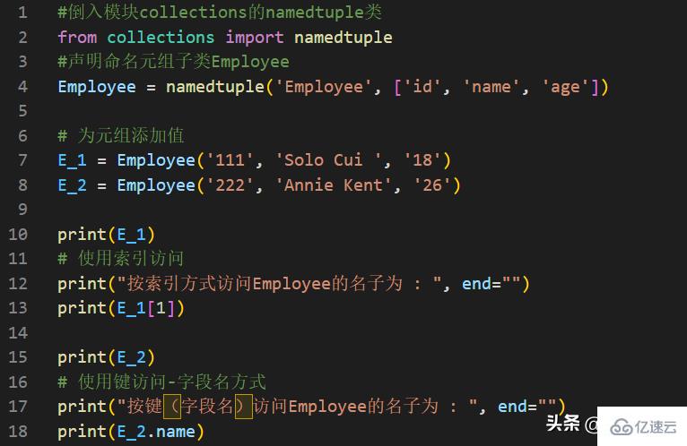 Python命名元组使用指南