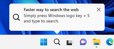 Windows 11 Insider Preview Build 25236 提供了有关如何使用 Windows 搜索的提示