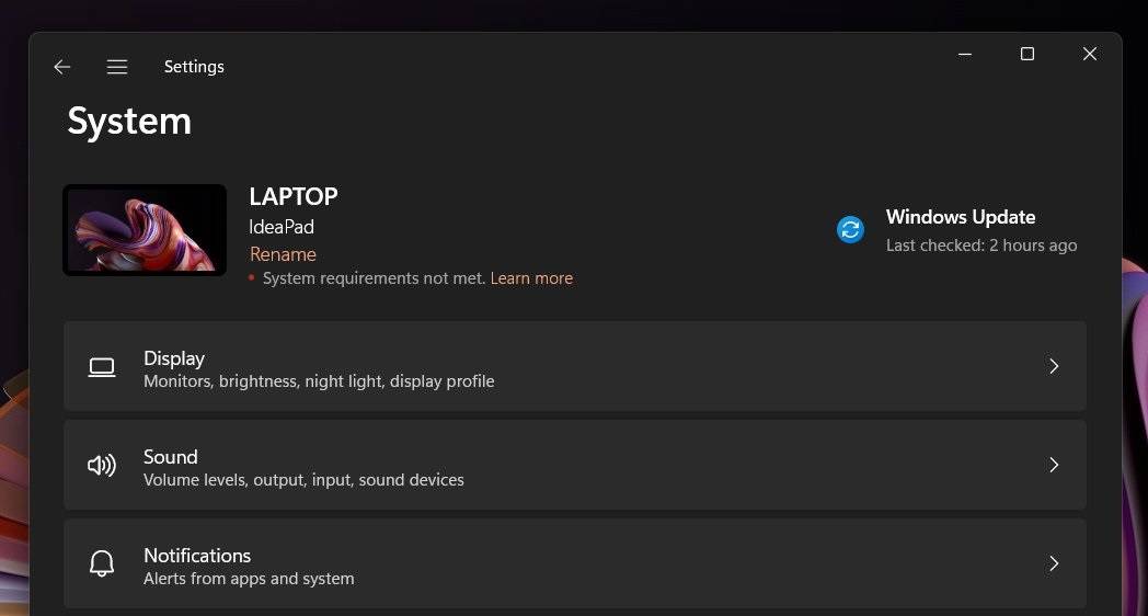 Windows 11将警告用户继续在不受支持的PC上使用操作系统。
