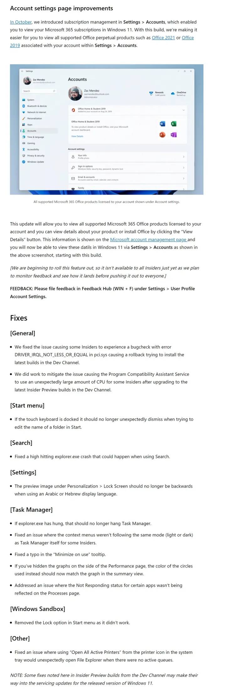 Windows 11 Insider Preview Build 25126 引入新功能：Reserve Storage