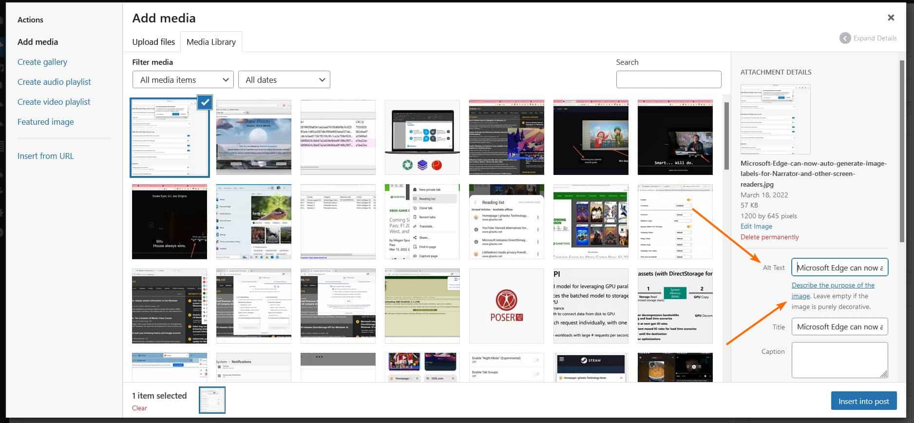 Microsoft Edge现在可以自动生成图像标签,方便讲述人和屏幕阅读器使用。