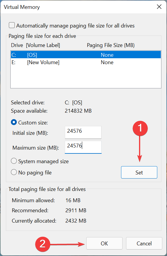 如何在 Windows 11 中配置虚拟内存（页面文件）