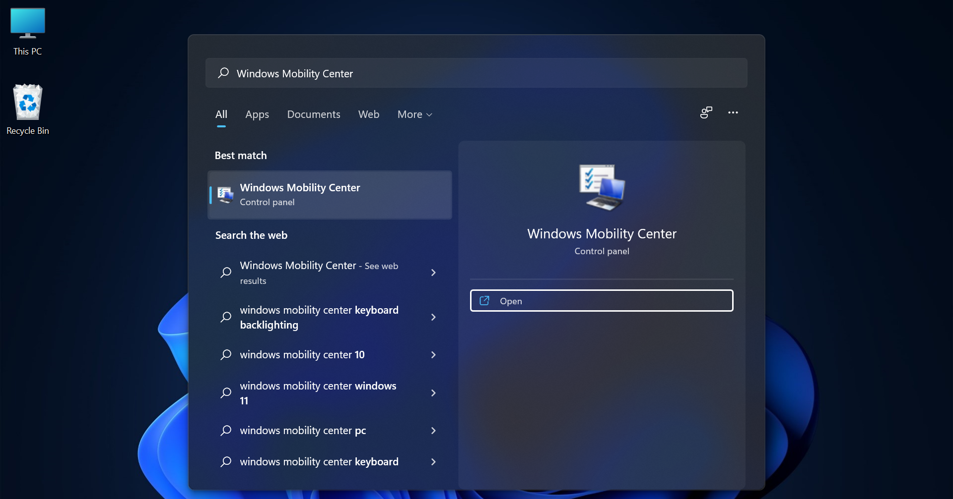 如何在 Windows 设备中找到 Windows 移动中心?