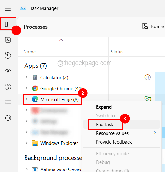 关闭 Edge 浏览器时正在使用 Microsoft Edge 进行共享