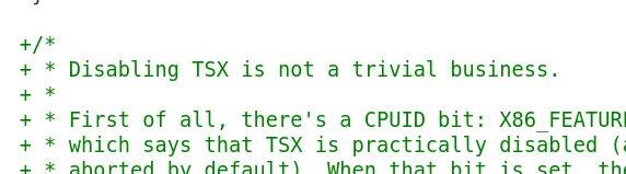 针对 Linux 内核队列的新 Intel TSX 修复，强制关闭 TSX“开发模式”