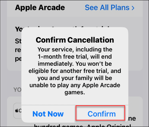 如何取消 Apple Arcade