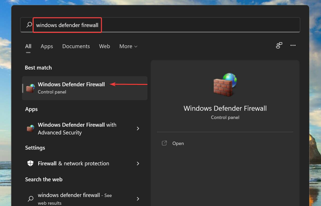 修复：Windows 筛选平台已阻止连接