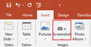 在 MS Word、PowerPint 和 Excel 中插入屏幕截图或屏幕剪辑