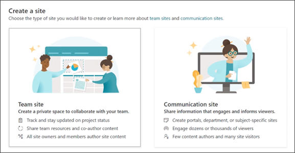 Microsoft 更新 SharePoint 网站创建体验