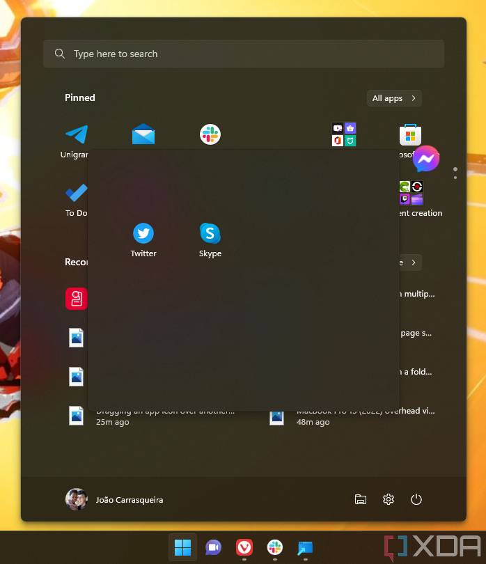 如何在 Windows 11 版本 22H2 中使用开始菜单文件夹