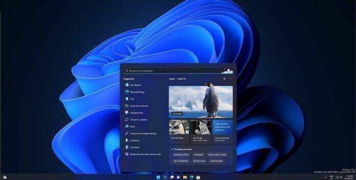 Windows 11 Build 25120 发布,带有新的实验性搜索栏