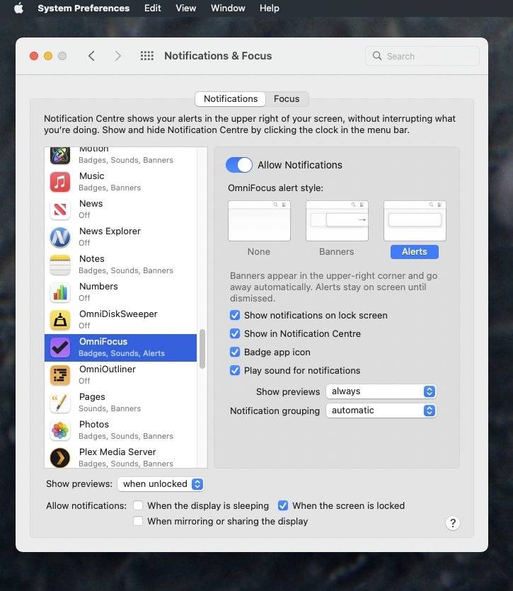 如何在 macOS Monterey 中管理通知