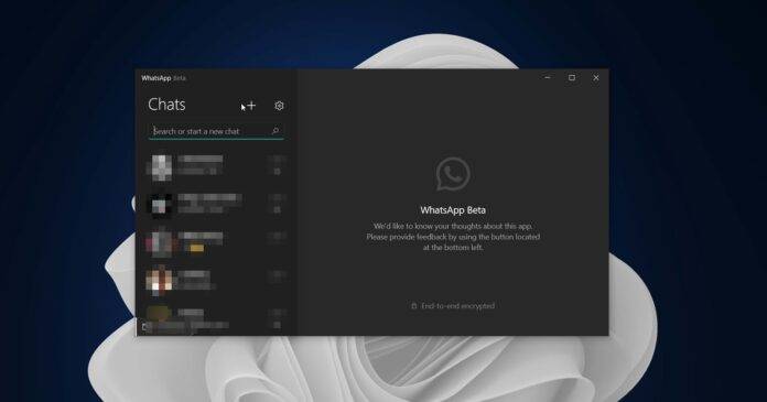 WhatsApp UWP 在 Windows 11、Windows 10 上获得干净的黑暗模式和表情符号工具