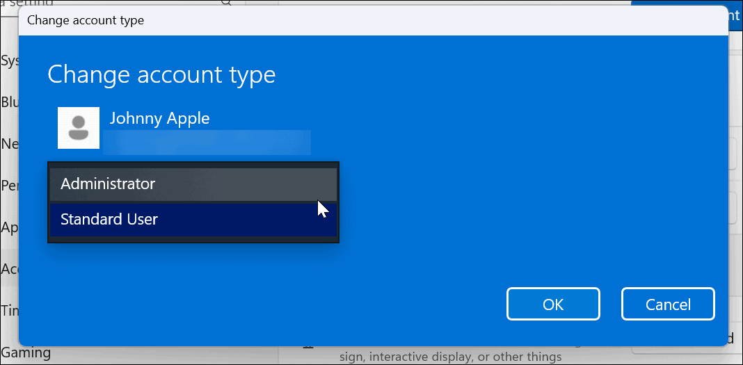 如何在 Windows 11 上更改帐户类型