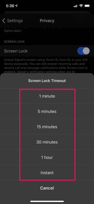 如何在 iPhone 上使用 Face ID 或 Touch ID 锁定信号