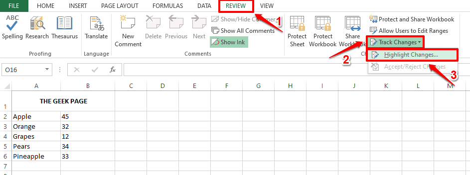 如何跟踪 Microsoft Excel 中的更改