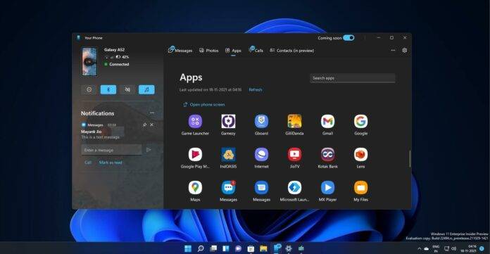 Windows 11 重新设计的“Phone Link”承诺支持更多 Android 手机