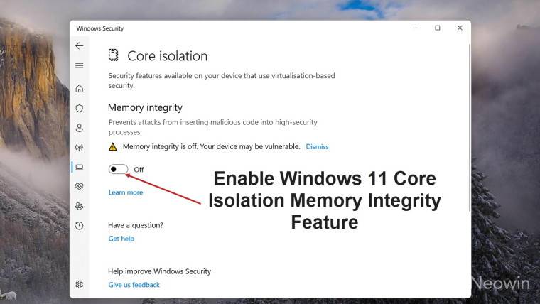 如何在 Windows 11 中启用 Core Isolation 的内存完整性功能