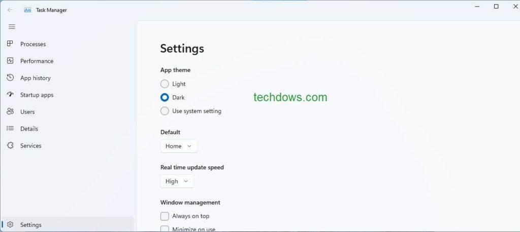 Windows 11 的任务管理器获得流畅的设计和暗模式,如何启用