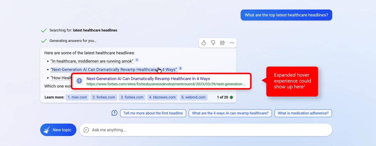 Bing AI Chatbot 将集成广告