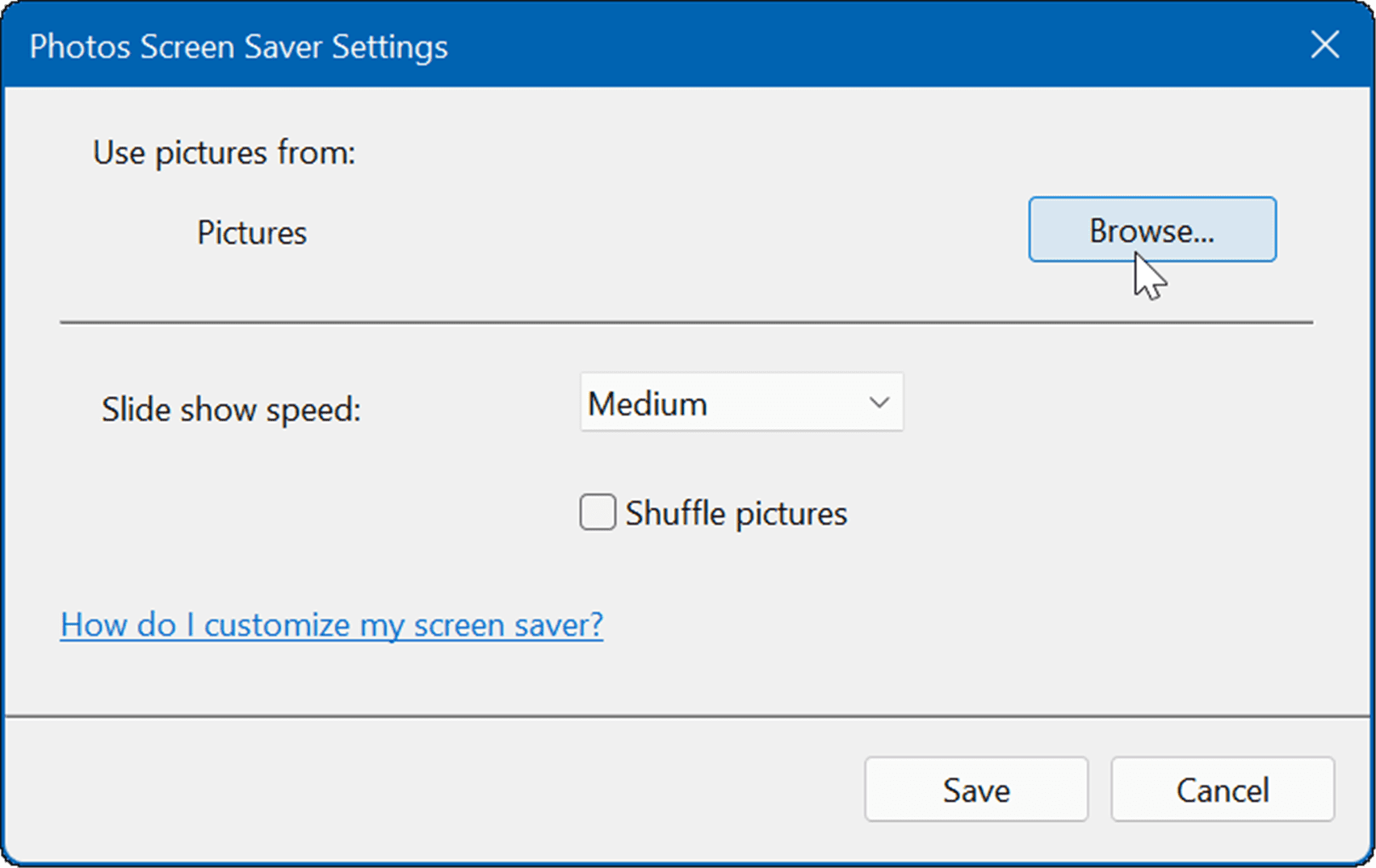 如何在 Windows 11 和 10 上将照片设置为屏幕保护程序