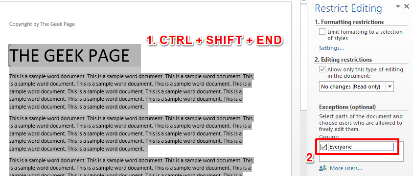 如何防止编辑 Word 文档的页眉/页脚