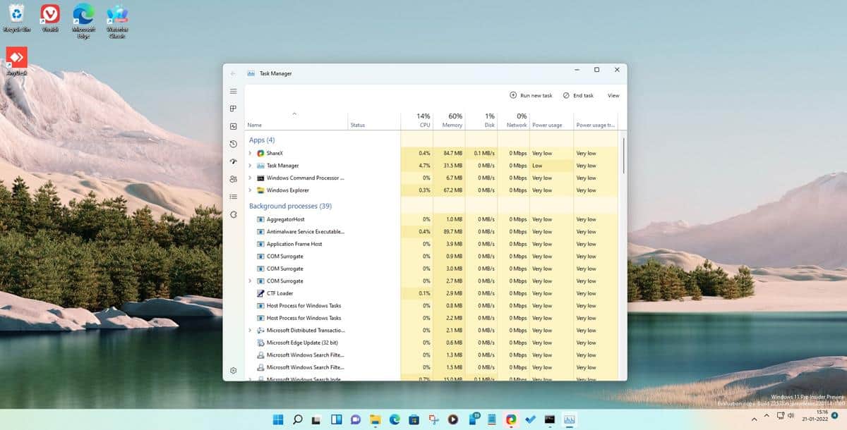 Windows 11 有一个设计流畅的新任务管理器,这是你可以在 Insider Program 中尝试的方法