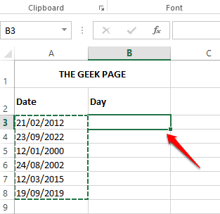 如何从 Microsoft Excel 中的日期值中提取日期值