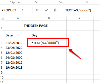 如何从 Microsoft Excel 中的日期值中提取日期值