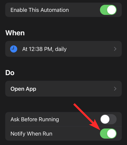 iPhone快捷方式应用程序中的“运行时通知”是什么意思?