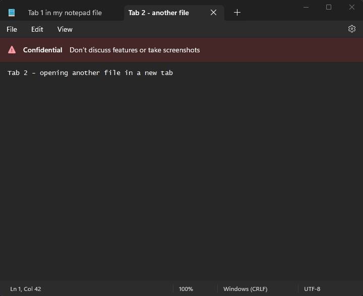 据称 Windows 11 的记事本将获得类似浏览器的“标签”功能