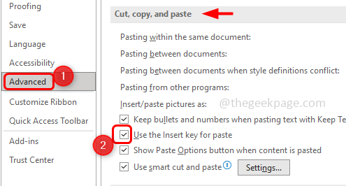 如何使用插入键而不是 Ctrl-V 在 Microsoft Word 中粘贴文本