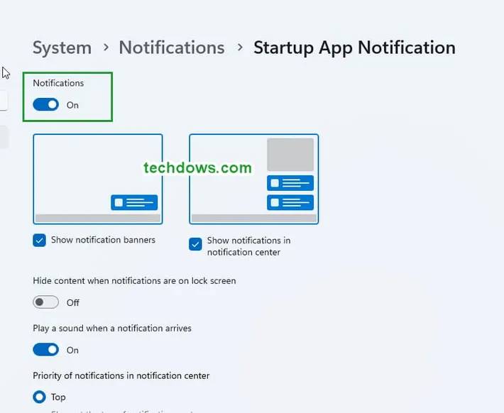 当应用程序添加到设置中的启动列表时如何在 Windows 11 中获取通知
