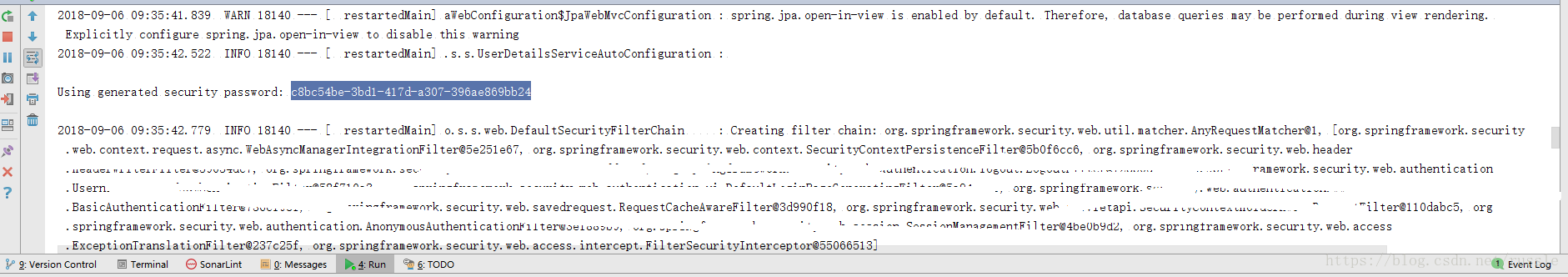 启用springboot security后登录web页面需要用户名和密码如何解决