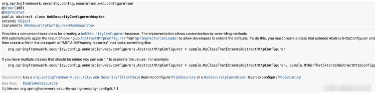 SpringBoot2.7 WebSecurityConfigurerAdapter类过期如何配置