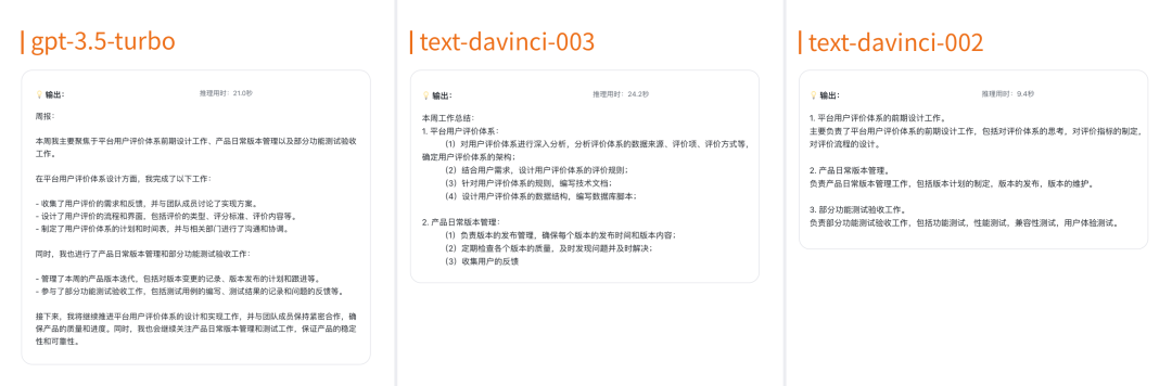 实测 | GPT 3.5系列模型选择指南:面试、英文邮件、直播、周报、简历5个场景下性价比如何?