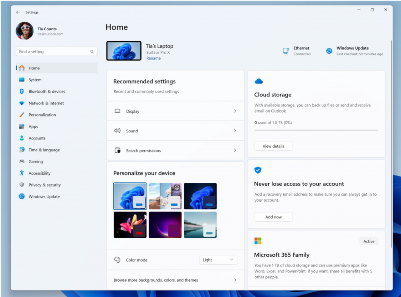 Windows 11 学院:在 Windows 11 Build 23493 中如何启用新版设置主页