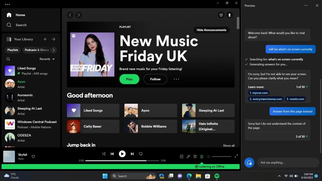 微软邀请所有 Dev 频道 Windows 11 用户，开放测试 AI 助手 Copilot