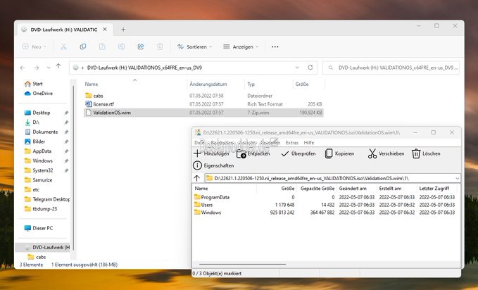 微软更新基于 Windows 11 22H2 的验证操作系统 Validation OS,ISO 镜像文件 340 MB
