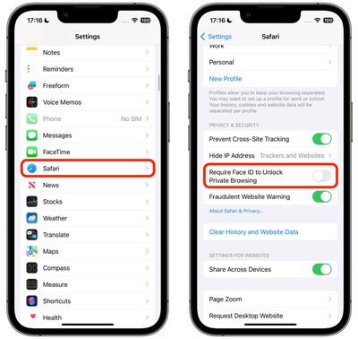 如何在Safari中禁用隐私浏览身份验证:iOS 17的操作指南