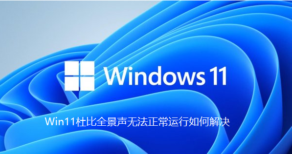 Win11杜比全景声无法正常运行如何解决
