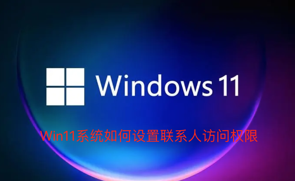 Win11系统如何设置联系人访问权限-Win11系统设置联系人访问权限的方法